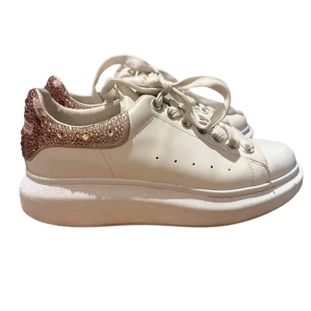 Alexander McQueen Oversized Rhinestone Sneakers Women’s Size 37 US 7